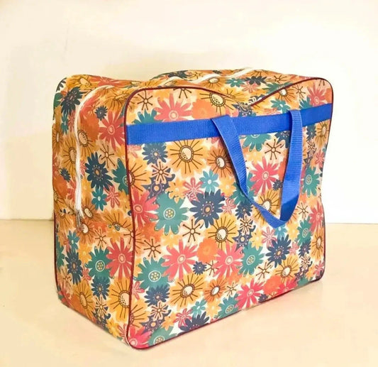 Non-Woven Floral Print Multipurpose Storage Bag